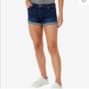 Paige womens 27 shorts Jimmy Jimmy raw cuff jean denim blue Revolve mid rise